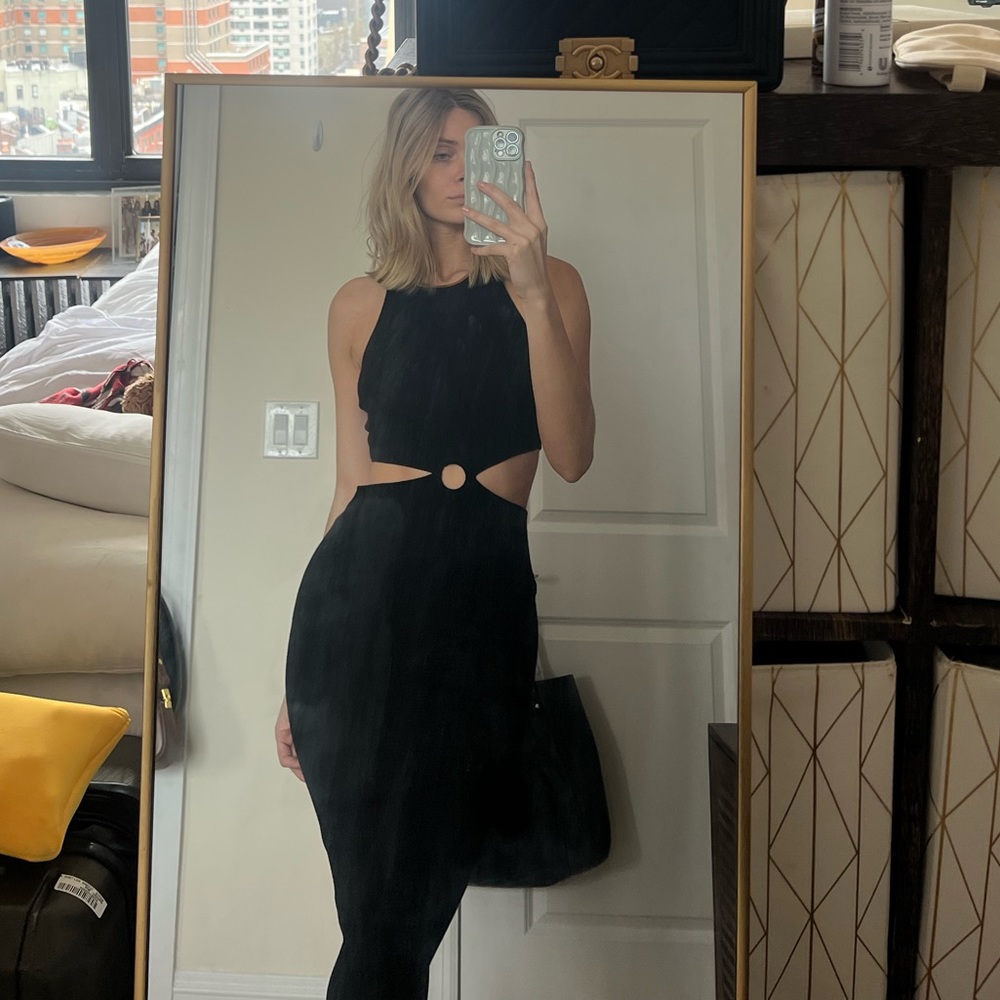 Kookai black midi dress.